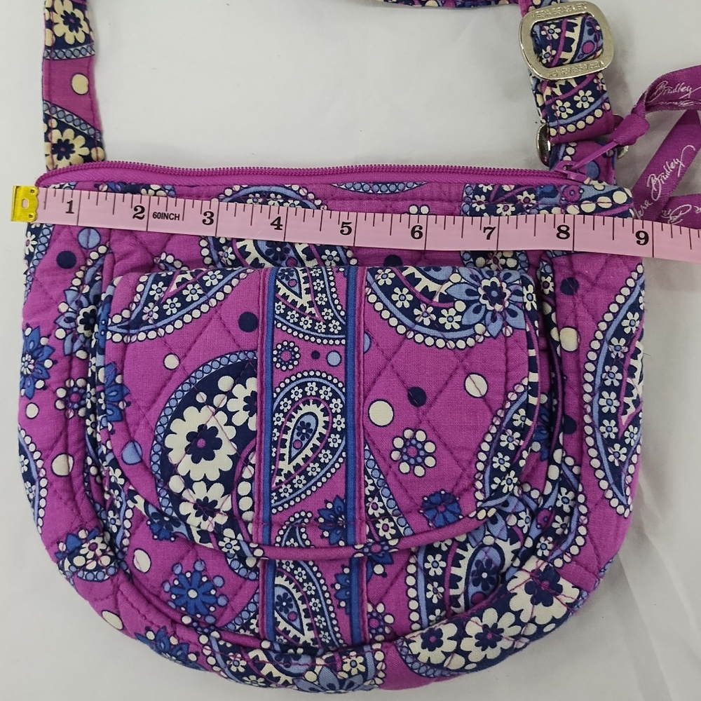 Vera Bradley Pink Boysenberry Crossbody/ Shoulder Bag Adjustable Strap R…